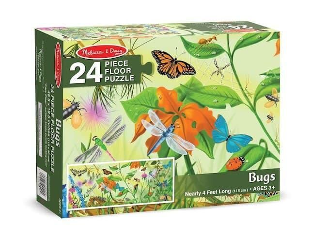 Мега - пазл гигант Melissa&Doug "Жуки" 24 элемента 125 х 40 см MD420 фото 2