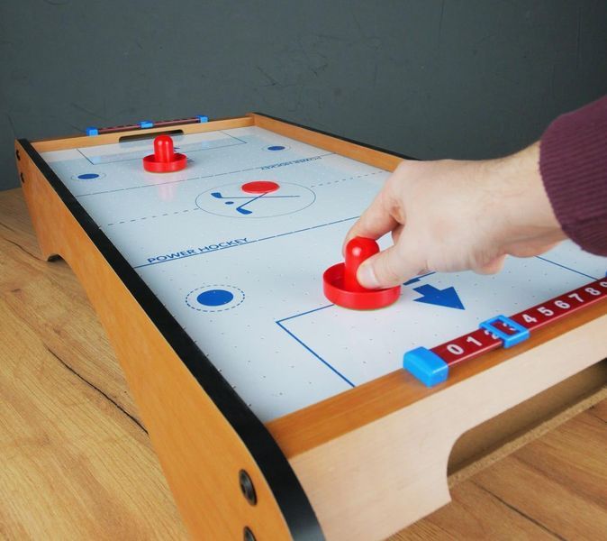 Аерохокей настільний 81х38 Hockey Game 2388 дерев`яний на батарейках фото 3