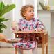 Дитячий нагрудник для харчування 2 роки+ Babyono Квіточки з рукавами і кишенею, на липучці 85х42 см рожевий фото 2