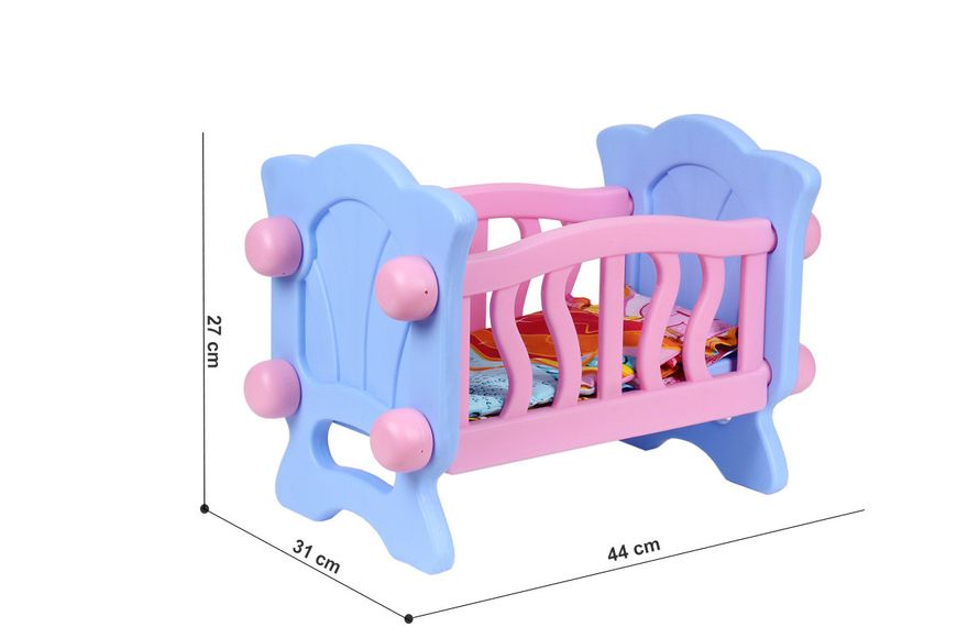 Кроватка для кукол ТехноК розово-синяя 4166 фото 3