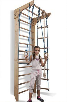 Шведская стенка&nbsp;SportBaby со снарядами и турником Kinder 2 240 см фото 1