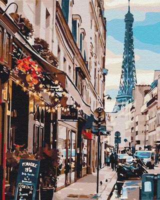 Картина за номерами BrushMe "Париж з-за рогу" 40х50см BS30083 фото 1