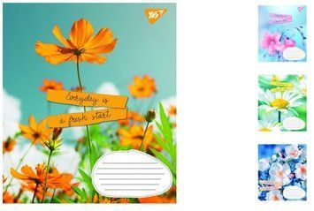 Учебные тетради в клетку на 18 листов 1Вересня Summer flowers 25шт. 765834 фото 1