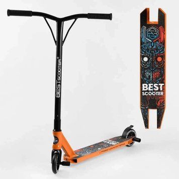 Трюковий самокат Best Scooter Robot HIC-система, пеги, колеса 110 мм оранжевий 18378 фото 1