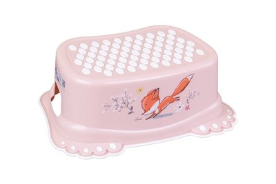 Дитяча підставка для ніг у ванну Tega Baby "Лісова казка" протиковзка Світло-рожева 40х30х14 см фото 1