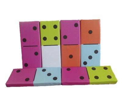 Набор мягких игровых цветных матов Tia Домино 60х30 см 1 блок 6 элементов фото 1