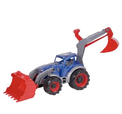 Іграшковий трактор навантажувач-екскаватор Оріон 31 см синій 322 фото 1