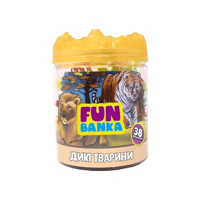 Ігровий міні-набір із тваринами FUN BANKA – Дикі тварини 38 предметів фото 1