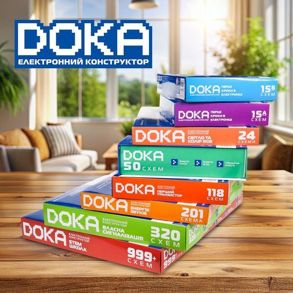 Конструктор электронный DOKA ШКОЛА 999+ схем с 8 лет D70708 фото 9