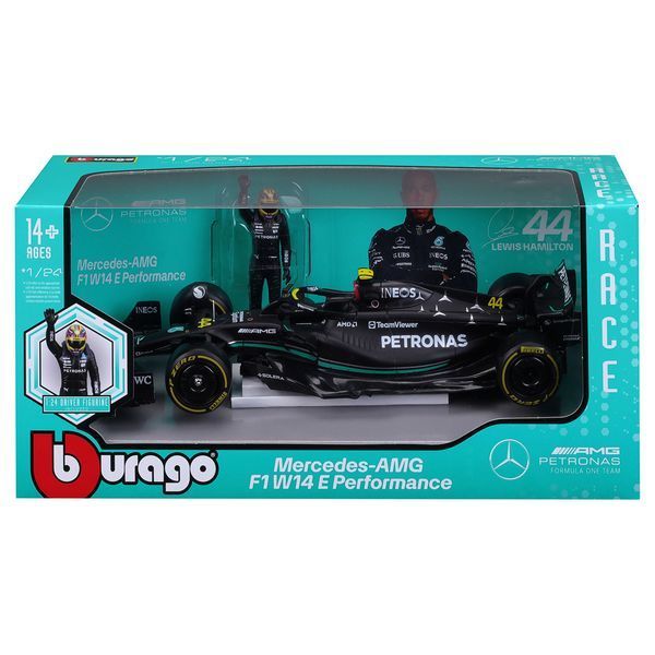Коллекционная модель Bburago Формула 1 Mercedes-AMG F1 W14 E Performance, масштаб 1:24, чёрный 18-28037 фото 9