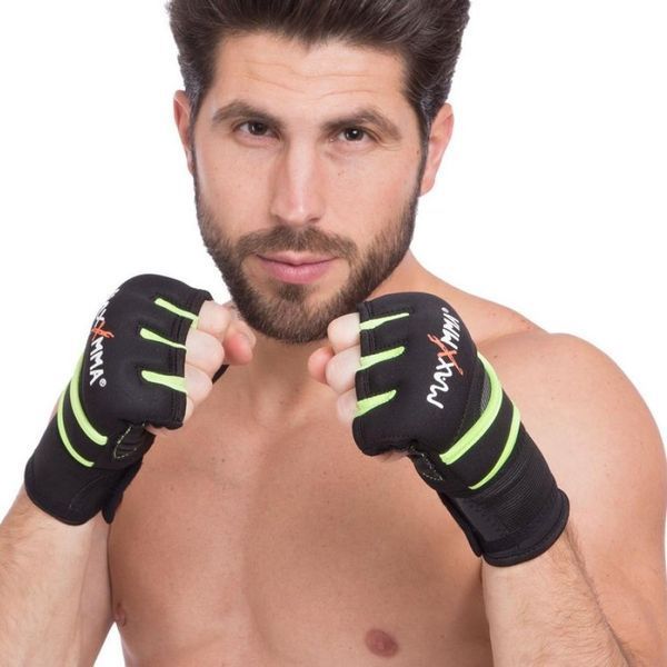 Перчатки-бинти універсальні для захисту зап&rsquo;ясть MaxxMMA розмір L/XL зелені фото 5