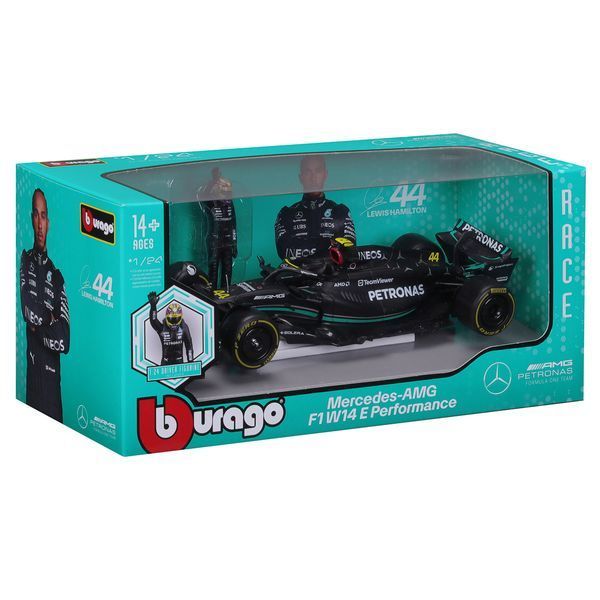 Колекційна модель Bburago Формула 1 Mercedes-AMG F1 W14 E Performance, масштаб 1:24, чорний 18-28037 фото 10