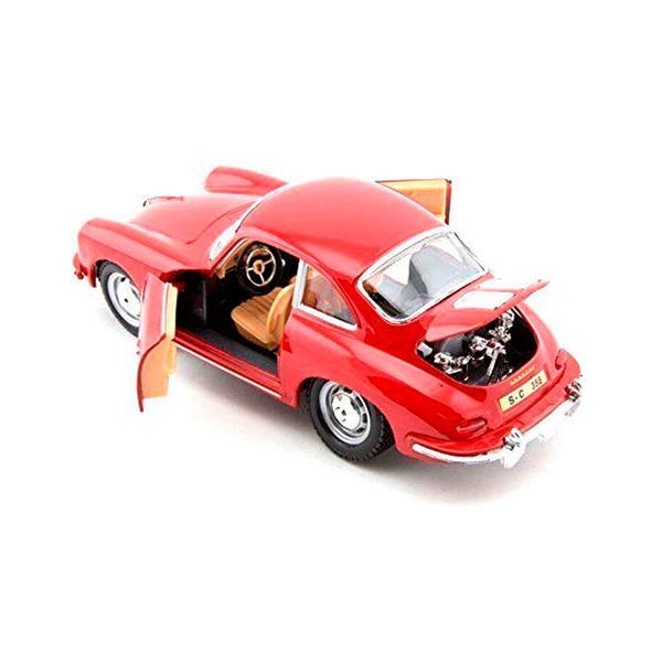 Коллекционная модель автомобиля Bburago Porsche 356B (1961), масштаб 1:24, красный 18-22079 фото 4