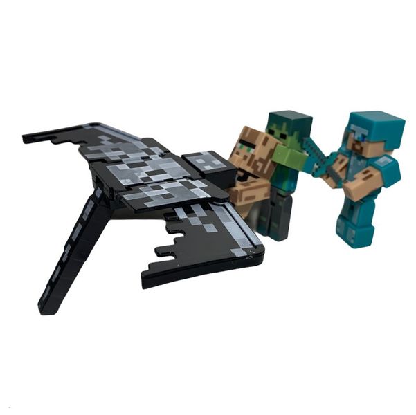 Набір фігурок Minecraft (Майнкрафт) серії Aquatic 10 предметів (Стів, Зомбі, Житель, Фантом, куби) фото 3