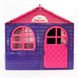 Пластиковий дитячий ігровий будиночок Doloni з вікнами та дверима 130х130х120 см фіолетовий з рожевим 02550/1 фото 3