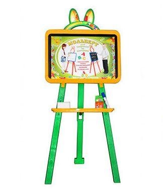 Детский мольберт для рисования Doloni 110-130 с аксессуарами желто-зелёный 013777/2 фото 1