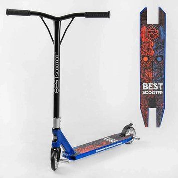 Трюковий самокат Best Scooter Robot HIC-система, пеги, колеса 110 мм синій 50352 фото 1