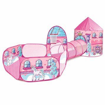 Ігровий намет з тунелем та сухим басейном для дівчинки Princess 307 &times; 120 &times; 104 см A 999-325 фото 1