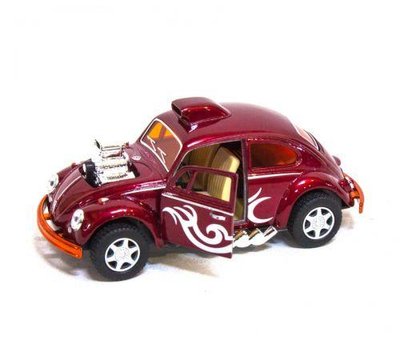 Машинка KINSMART Volkswagen Beetle Custom-Dragracer красная KT5405W фото 1
