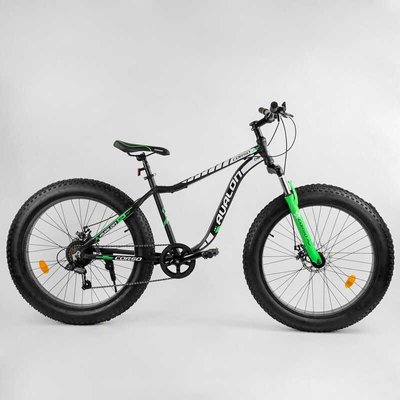 Велосипед фетбайк дорослий спортивний 26" CORSO Avalon чорно-зелений 95583 фото 1
