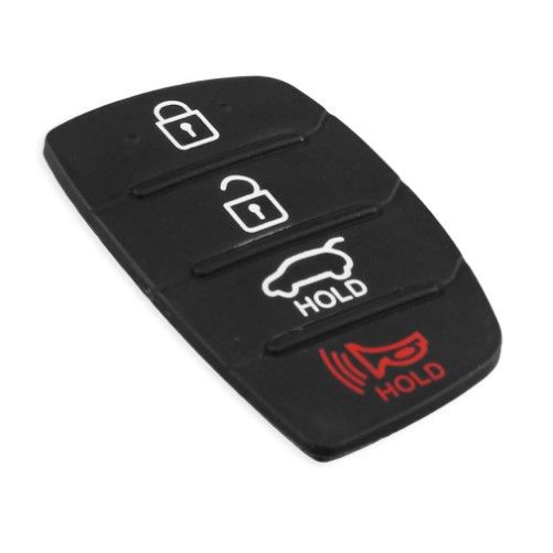 Гумові кнопки-накладки на ключ Hyundai Santa Fe (Хюндай Санта Фе) скошені 4 кнопки фото 4