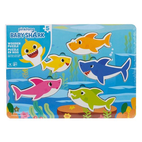 Пазл - вкладыш деревянный Spin Master «Baby Shark» 5 элементов 30 х 21 см SM98225/6053806 фото 2