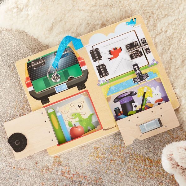 Дерев'яна дошка з засувками (бізідошка) Melissa & Doug &laquo;Замочки та засувки&raquo; MD19540 фото 8