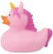 Стильна тематична гумова качечка FunnyDucks "Рожевий єдиноріг" (L2042) фото 4