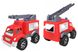 Игрушечная пожарная машина с подъёмником ТехноК Малыш-Пожарник 35 см красная 3978 фото 2