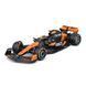 Колекційна модель Bburago Формула 1 McLaren F1 MCL38 2024, масштаб 1:43, чорний з помаранчевим 18-38214 фото 1