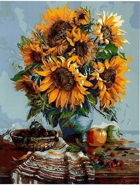 Картина за номерами BrushMe "Врожайні соняшники" 40х50см BS437 фото 1