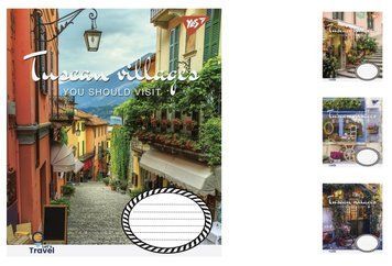 Набір учнівських зошитів Yes Tuscan villages формат А5, 60 арк. в лінійку 10 шт. 766082 фото 1