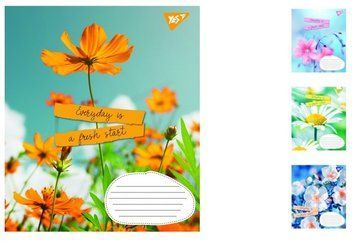 Учнівські зошити в лінійку на 36 аркушів 1Вересня Summer flowers 15шт. 765976 фото 1