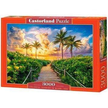 Пазли Castorland "Кольоровий схід сонця в Майамі" 3000 елементів 92 х 68 см фото 1