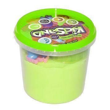 Кинетический песок Danko Toys KidSand в ведре 1000 г салатовый KS-01-01 фото 1