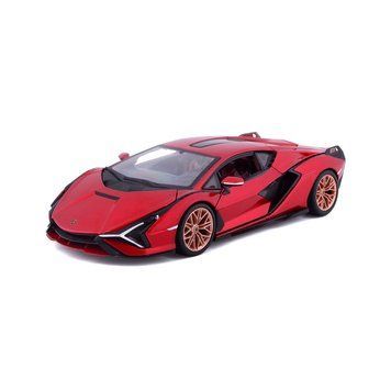 Колекційна модель автомобіля Bburago Lamborghini Sian FKP 37, масштаб 1:24, червоний металік 18-21099 фото 1