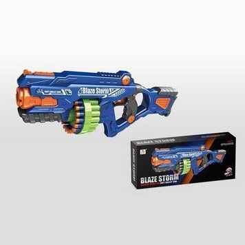 Іграшковий бластер мініган на м'яких патронах 60 см Blaze Storm Automatic Gun 40 патронів ZC 7123 фото 1