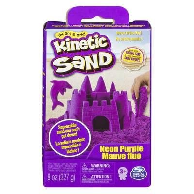 Кинетический песок для детского творчества светится в темноте Kinetic Sand NEON (фиолетовый, 227г) фото 1