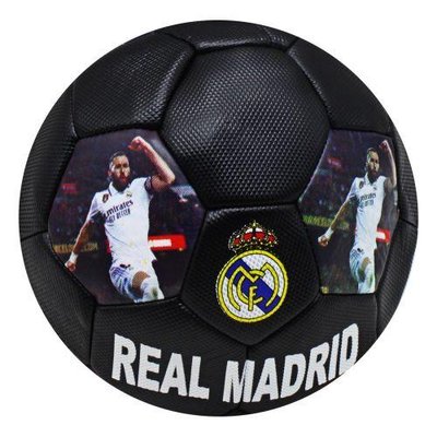 Футбольный мяч №5 Meik Real Madrid PU диаметр 21 см черный FB24509 фото 1