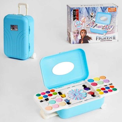 Набор детской косметики в чемоданчике "Frozen Beauty Box" 2 вида теней, румяна, блески, 4 лака, типсы фото 1