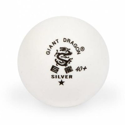М'ячики для настільного тенісу Giant Dragon Training Silver 40+ 1 зірка 120шт білі фото 1