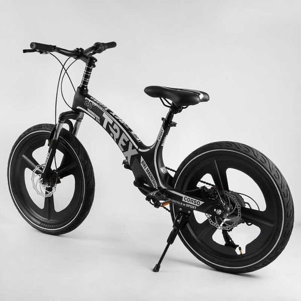 Велосипед підлітковий двоколісний 20" CORSO T-REX чорно-білий TR-66205 фото 2