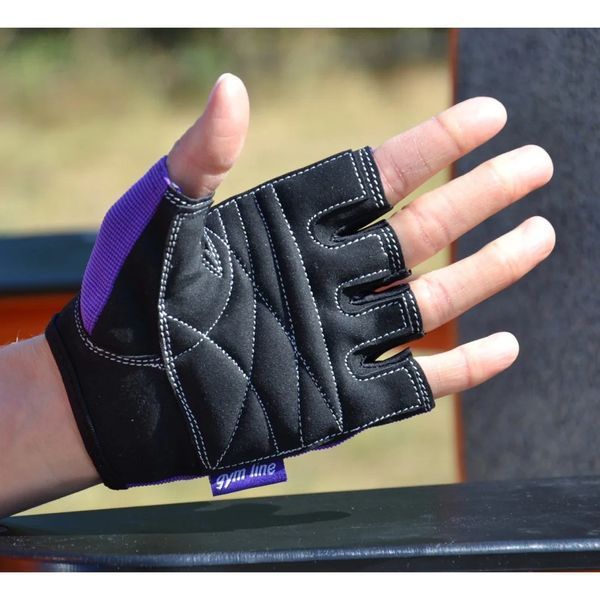 Рукавички спортивні для фітнесу Pro Grip Power System розмір M шкіряні фіолетові PS-2250_M фото 6