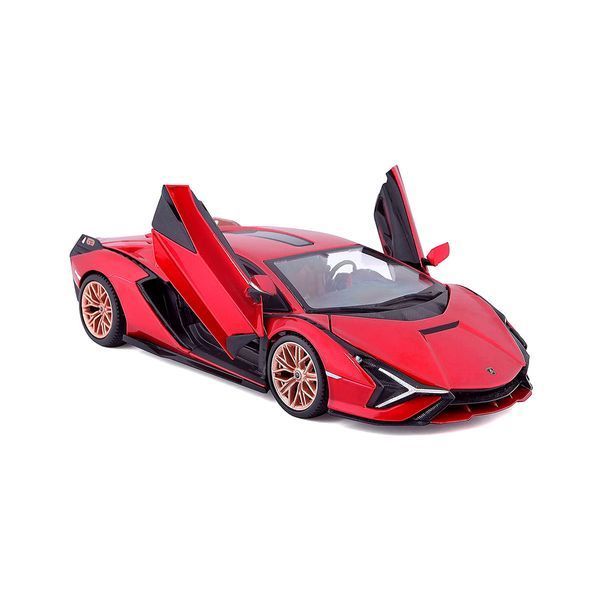 Колекційна модель автомобіля Bburago Lamborghini Sian FKP 37, масштаб 1:24, червоний металік 18-21099 фото 3