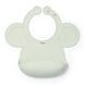 Детский нагрудник силиконовый для кормления 6м+ Babyono с застёжкой 30x28 см зелёный фото 1