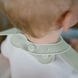 Детский нагрудник силиконовый для кормления 6м+ Babyono с застёжкой 30x28 см зелёный фото 4
