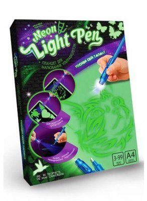 Набір для малювання світлом Danko Toys Neon Light Pen Кішка NLP-01-02U фото 1