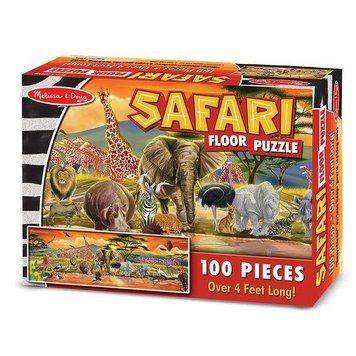 Мега - пазл гигант Melissa&Doug "Сафари" 100 элементов 125 х 40 см MD12873 фото 1