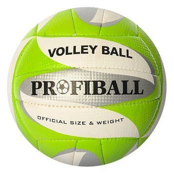 Волейбольний м'яч №5 Profiball PVC діаметр 21 см зелений фото 1