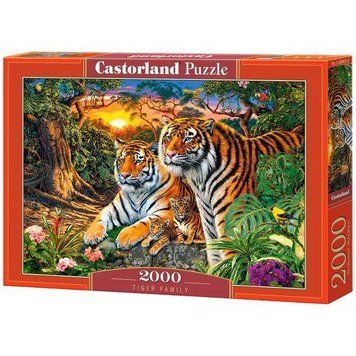 Пазли Castorland "Сім'я тигрів" 2000 елементів 92 х 68 см C-200825 фото 1